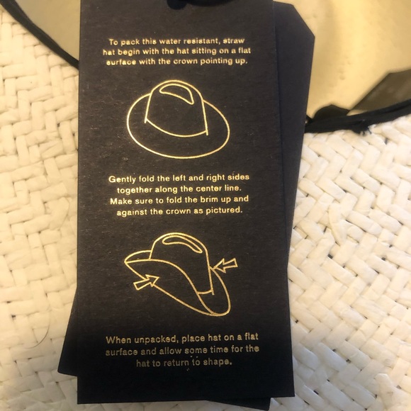 NWT Rag & Bone Womens Packable Rope Fedora Ivory - Picture 13 of 16